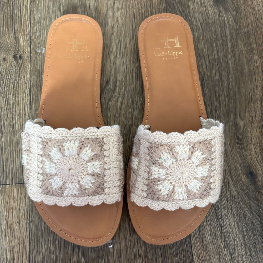 Crochet sandals